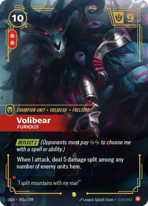 Riftbound - Origins - Volibear, Furious - 041a/298 - Alternate Art - Showcase