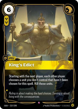 Riftbound - Origins - King's Edict - 237/298 - Rare