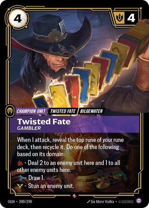 Riftbound - Origins - Twisted Fate, Gambler - 200/298 - Rare