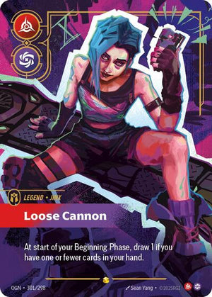 Riftbound - Origins - Jinx, Loose Cannon (Overnumbered) - 301/298 - Showcase