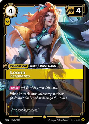 Riftbound - Origins - Leona, Determined - 238a/298 - Alternate Art - Showcase
