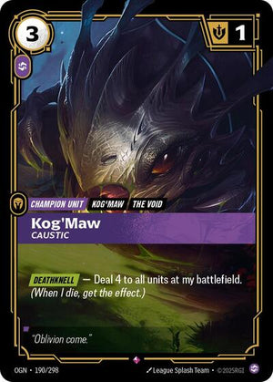 Riftbound - Origins - Kog'Maw, Caustic - 190/298 - Rare