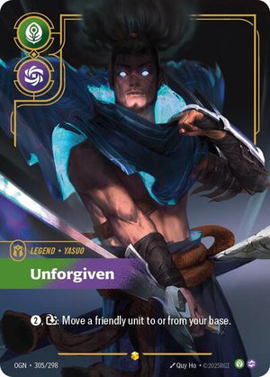 Riftbound - Origins - Yasuo, Unforgiven (Overnumbered) - 305/298 - Showcase