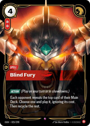 Riftbound - Origins - Blind Fury - 025/298 - Rare