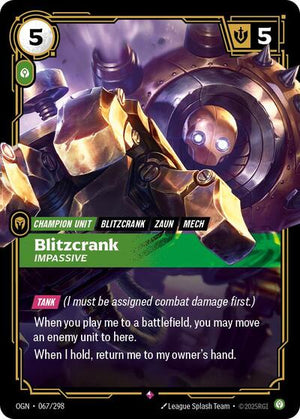 Riftbound - Origins - Blitzcrank, Impassive - 067/298 - Rare