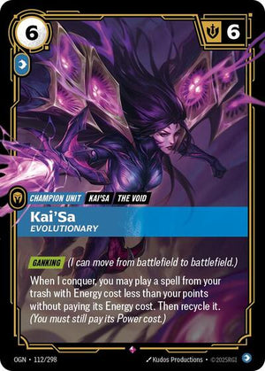 Riftbound - Origins - Kai'Sa, Evolutionary - 112/298 - Rare