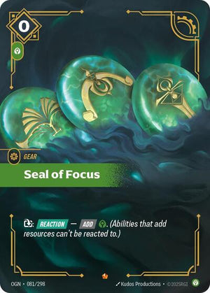 Riftbound - Origins - Seal of Focus - 081/298 - Epic