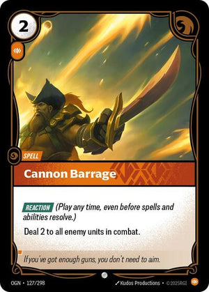 Riftbound - Origins - Cannon Barrage - 127/298 - Common