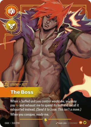 Riftbound - Origins - Sett, The Boss (Overnumbered) - 310/298 - Showcase