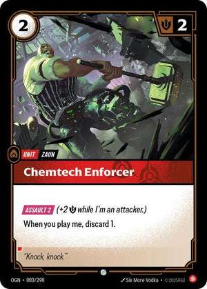 Riftbound - Origins - Chemtech Enforcer - 003/298 - Common