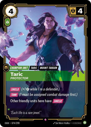 Riftbound - Origins - Taric, Protector - 074/298 - Rare