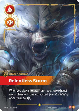 Riftbound - Origins - Volibear, Relentless Storm (Overnumbered) - 300/298 - Showcase