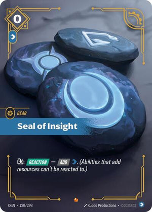 Riftbound - Origins - Seal of Insight - 120/298 - Epic