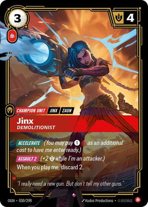 Riftbound - Origins - Jinx, Demolitionist - 030/298 - Rare