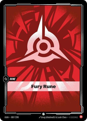 Riftbound - Origins - Fury Rune - 007/298 - Common