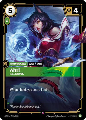 Riftbound - Origins - Ahri, Alluring - 066/298 - Rare