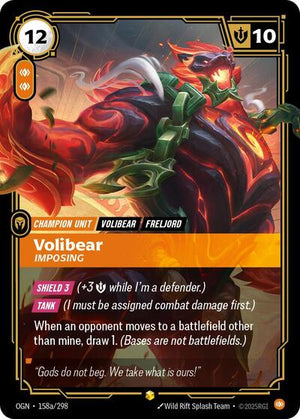 Riftbound - Origins - Volibear, Imposing - 158a/298 - Alternate Art - Showcase