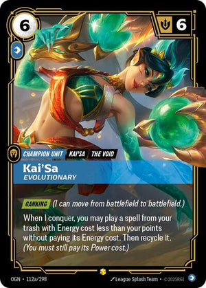 Riftbound - Origins - Kai'Sa, Evolutionary - 112a/298 - Alternate Art - Showcase