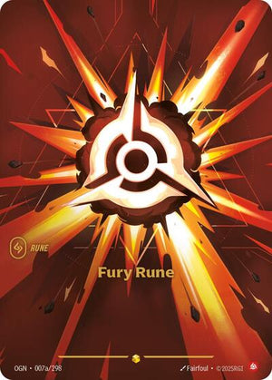 Riftbound - Origins - Fury Rune - 007a/298 - Alternate Art - Showcase