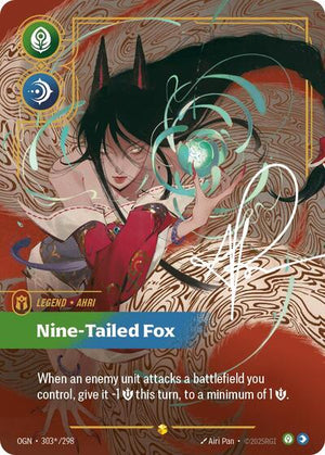 Riftbound - Origins - Ahri, Nine-Tailed Fox - 303*/298 - Signature - Showcase
