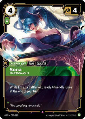 Riftbound - Origins - Sona, Harmonious - 073/298 - Rare