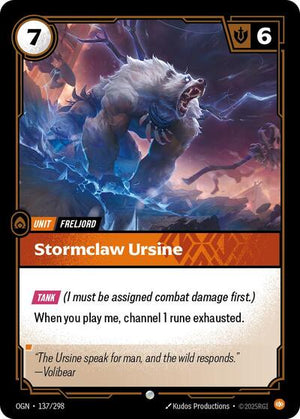 Riftbound - Origins - Stormclaw Ursine - 137/298 - Common