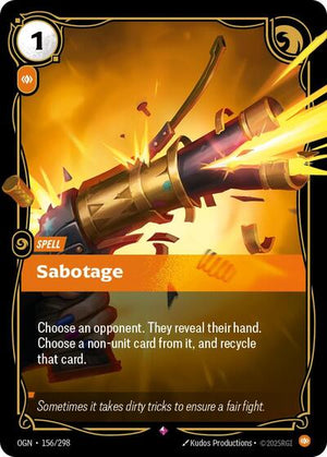 Riftbound - Origins - Sabotage - 156/298 - Rare