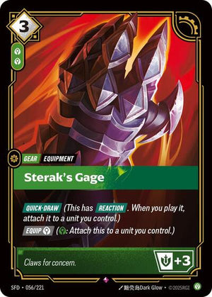 Riftbound - Spiritforged - Sterak's Gage - 056/221 - Rare