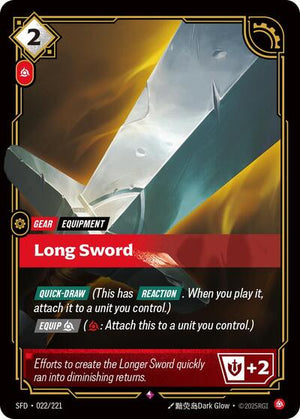 Riftbound - Spiritforged - Long Sword - 022/221 - Rare
