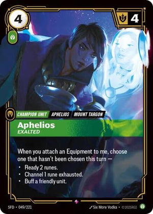 Riftbound - Spiritforged - Aphelios, Exalted - 049/221 - Rare