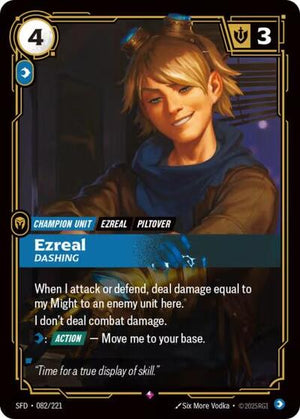 Riftbound - Spiritforged - Ezreal, Dashing - 082/221 - Rare
