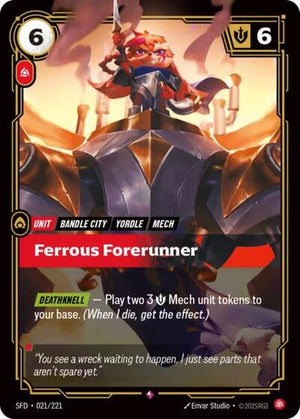 Riftbound - Spiritforged - Ferrous Forerunner - 021/221 - Rare