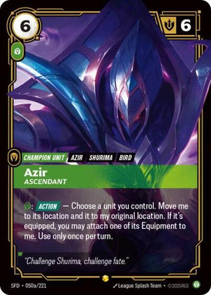 Riftbound - Spiritforged - Azir, Ascendant - 050a/221 - Alternate Art - Showcase