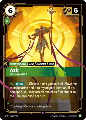 Riftbound - Spiritforged - Azir, Ascendant - 050/221 - Rare