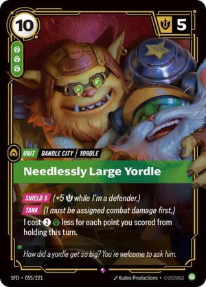 Riftbound - Spiritforged - Needlessly Large Yordle - 055/221 - Rare