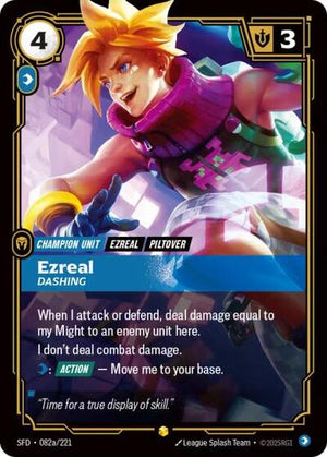 Riftbound - Spiritforged - Ezreal, Dashing - 082a/221 - Alternate Art - Showcase