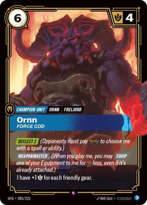 Riftbound - Spiritforged - Ornn, Forge God - 085/221 - Rare