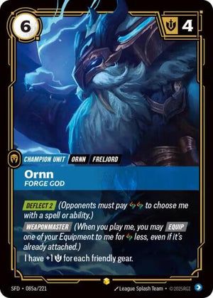 Riftbound - Spiritforged - Ornn, Forge God - 085a/221 - Alternate Art - Showcase