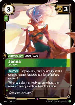 Riftbound - Spiritforged - Janna, Savior - 053/221 - Rare