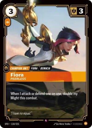 Riftbound - Spiritforged - Fiora, Peerless - 110/221 - Rare
