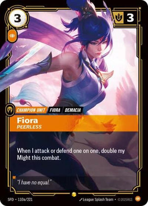 Riftbound - Spiritforged - Fiora, Peerless - 110a/221 - Alternate Art - Showcase