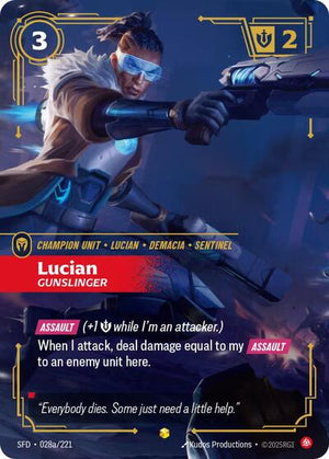 Riftbound - Spiritforged - Lucian, Gunslinger - 028a/221 - Alternate Art - Showcase