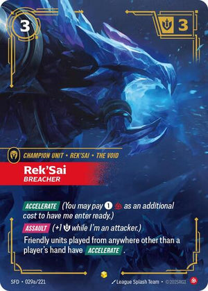 Riftbound - Spiritforged - Rek'Sai, Breacher - 029a/221 - Alternate Art - Showcase