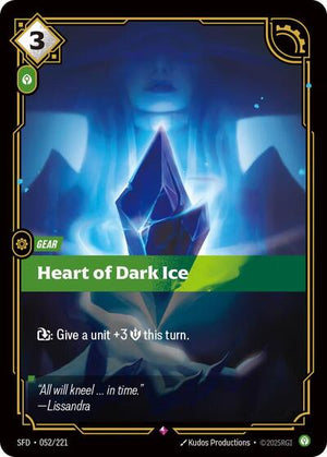Riftbound - Spiritforged - Heart of Dark Ice - 052/221 - Rare