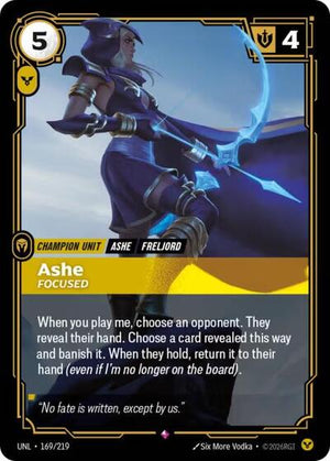Riftbound - Unleashed - Ashe, Focused - 169/219 - Rare