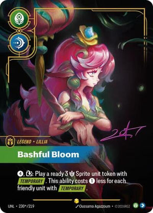 Riftbound - Unleashed - Lillia, Bashful Bloom - 230*/219 - Signature - Showcase