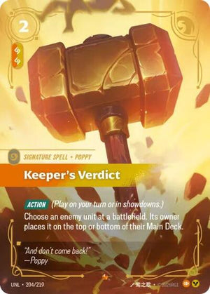Riftbound - Unleashed - Keeper's Verdict - 204/219 - Epic