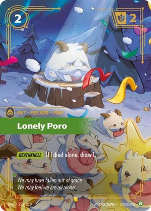 Riftbound - Unleashed - Lonely Poro (Overnumbered) - 221/219 - Showcase