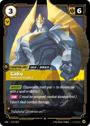 Riftbound - Unleashed - Galio, Indefatigable - 171/219 - Rare