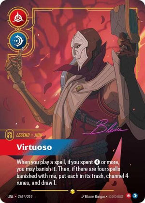 Riftbound - Unleashed - Jhin, Virtuoso - 226*/219 - Signature - Showcase